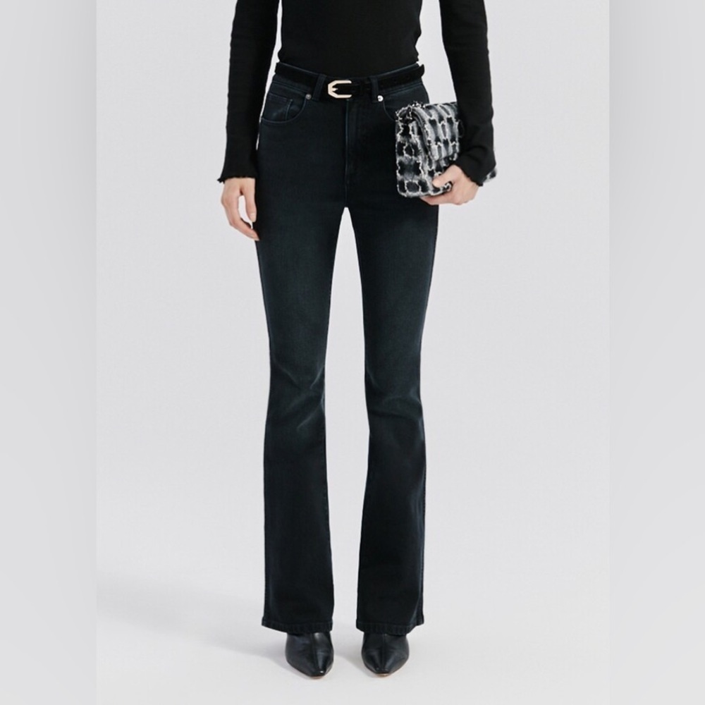 Something Navy Black Flare Jeans